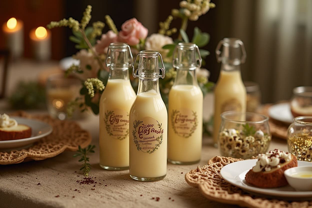 Botellas de rompope en contexto